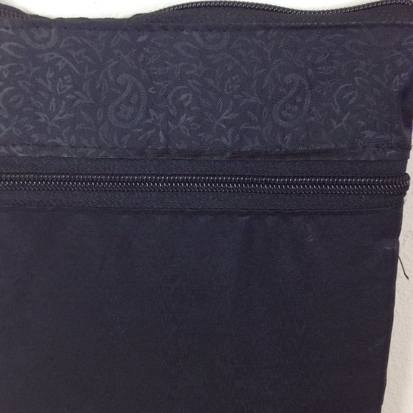 Purple Embroidered Ball String Boho Cross Body Bag - Picture 6 of 7